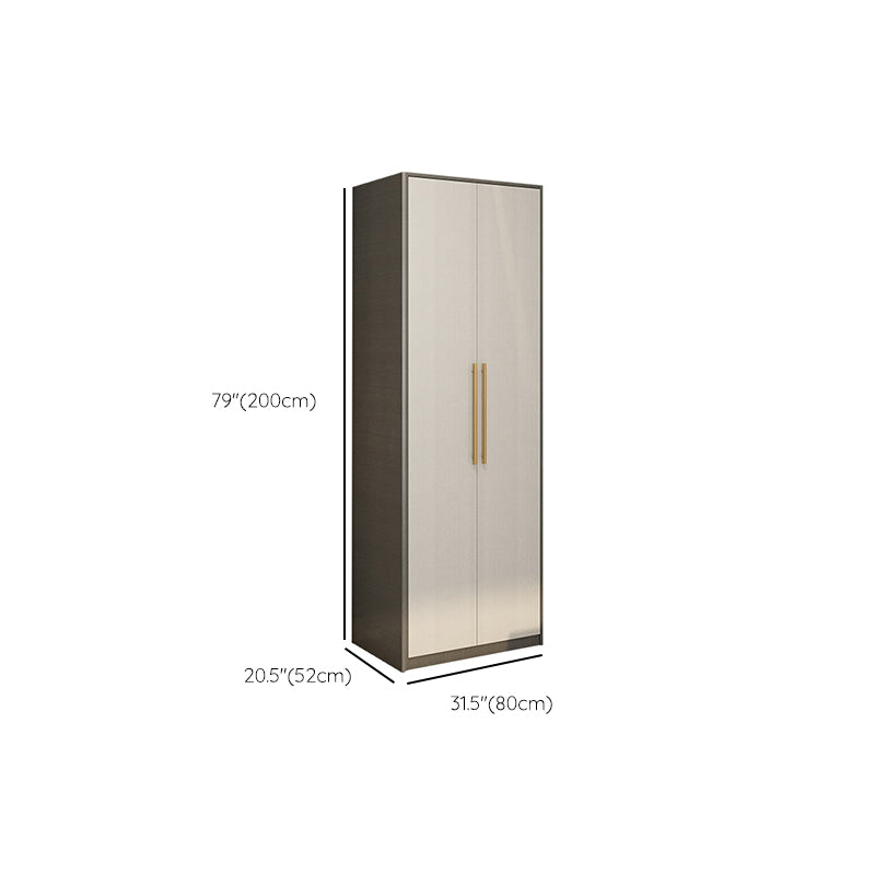 Hinged Wardrobe Armoire Modern Engineered Wood Storage Cabinet