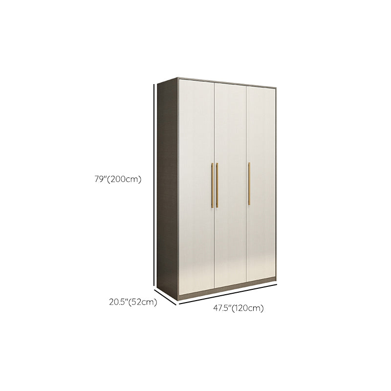 Hinged Wardrobe Armoire Modern Engineered Wood Storage Cabinet