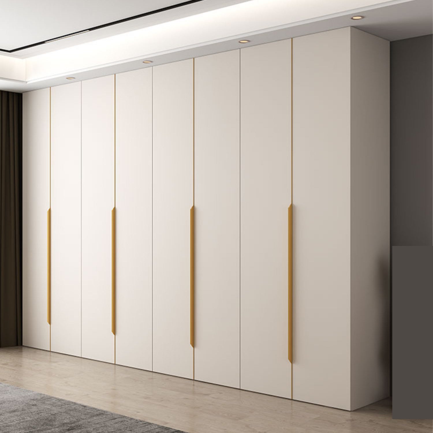 Hinged Wardrobe Closet White Engineered Wood Wardrobe Armoire
