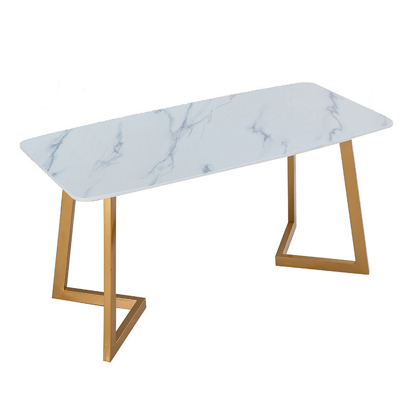 1/5 Pieces Nordic Dining Set Rectangle Stone Dining Table for Dining Room