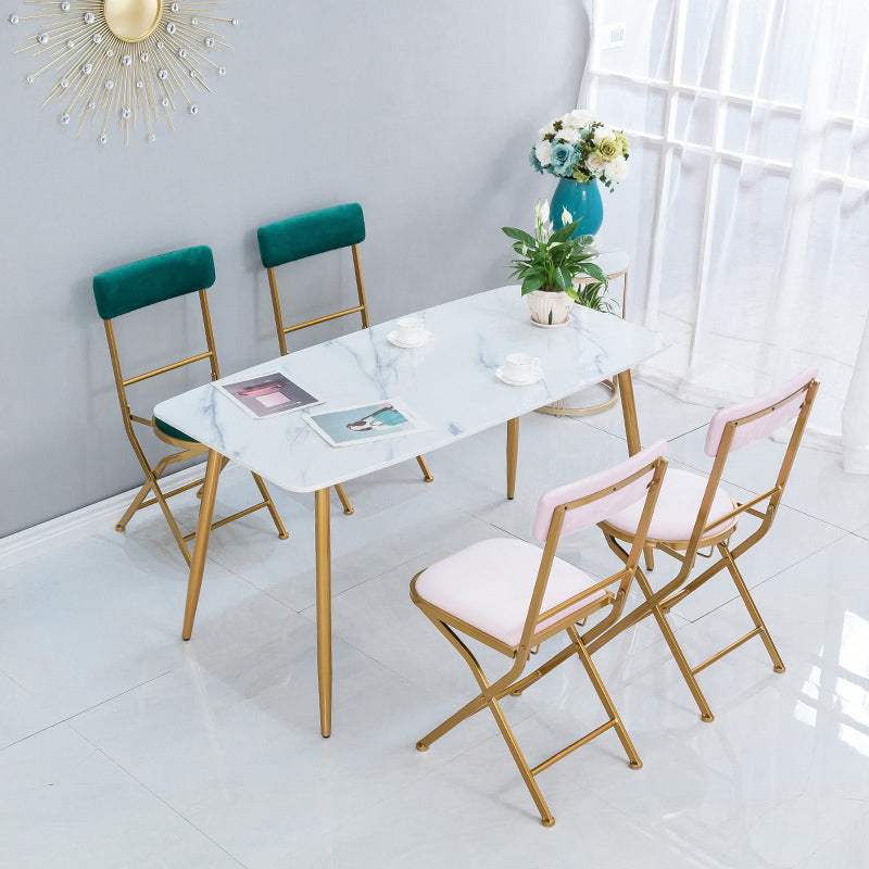 1/5 Pieces Nordic Dining Set Rectangle Stone Dining Table for Dining Room