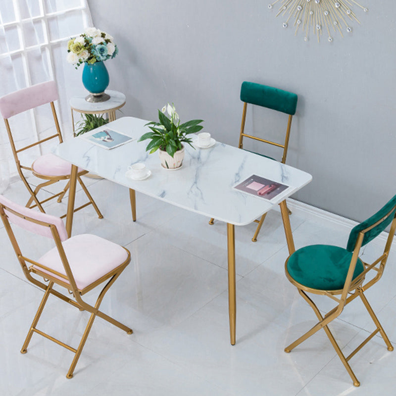 1/5 Pieces Nordic Dining Set Rectangle Stone Dining Table for Dining Room