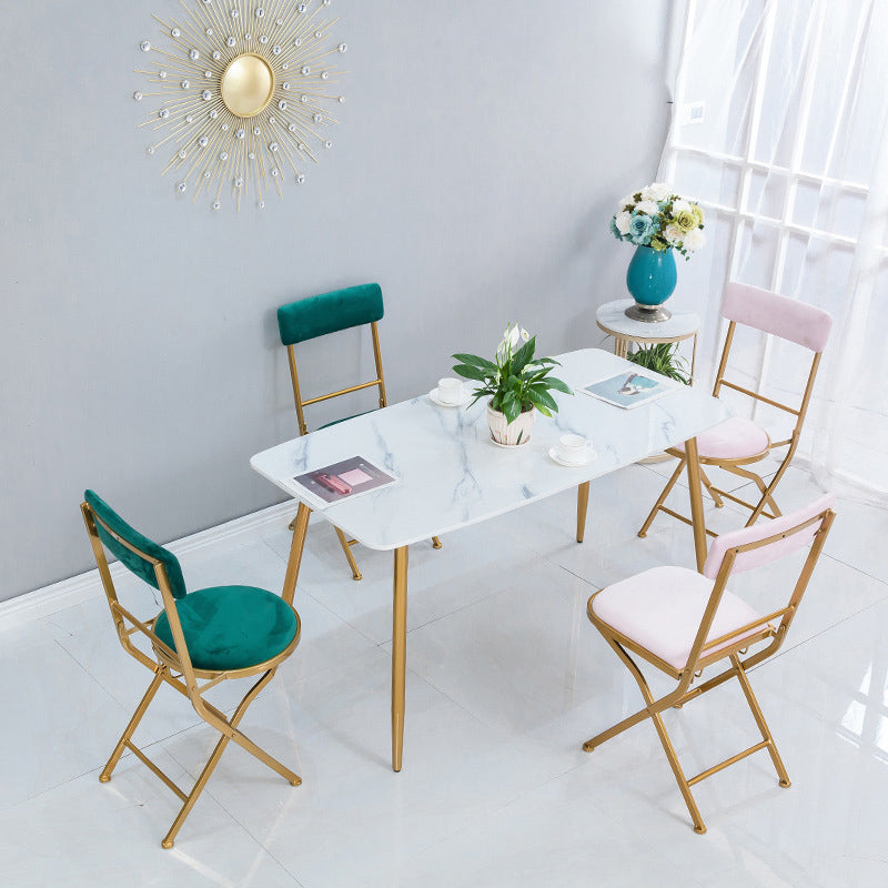 1/5 Pieces Nordic Dining Set Rectangle Stone Dining Table for Dining Room