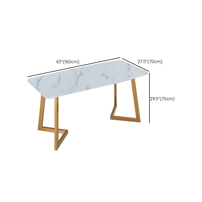 1/5 Pieces Nordic Dining Set Rectangle Stone Dining Table for Dining Room