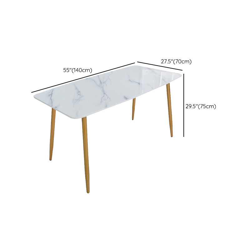 1/5 Pieces Nordic Dining Set Rectangle Stone Dining Table for Dining Room