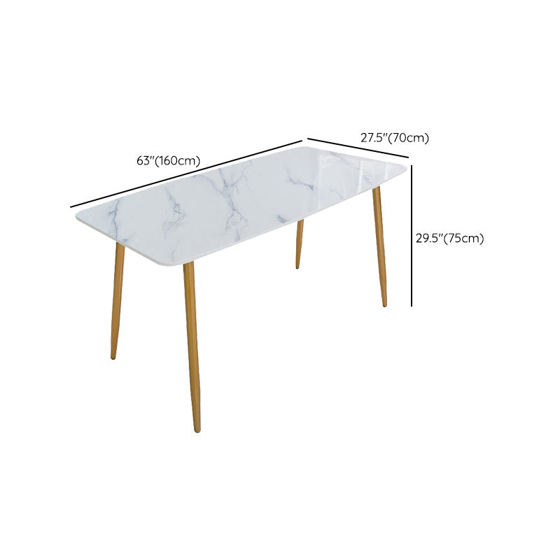 1/5 Pieces Nordic Dining Set Rectangle Stone Dining Table for Dining Room