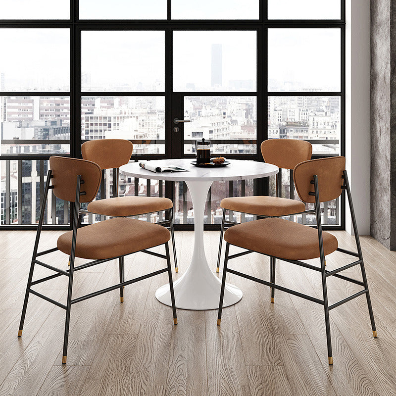 Modern 1/2/3/4/5 Pieces Dining Set Round Stone Dining Table for Kitchen