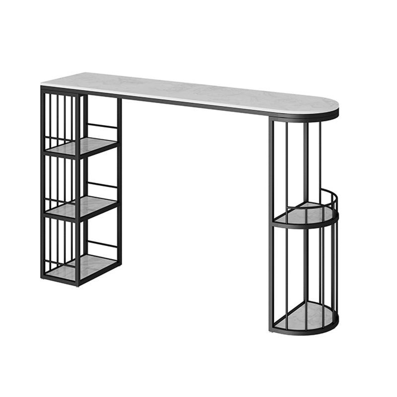 Modern 1/3 Pieces Bar Table Set Stone Counter Table with Stools for Dining Room