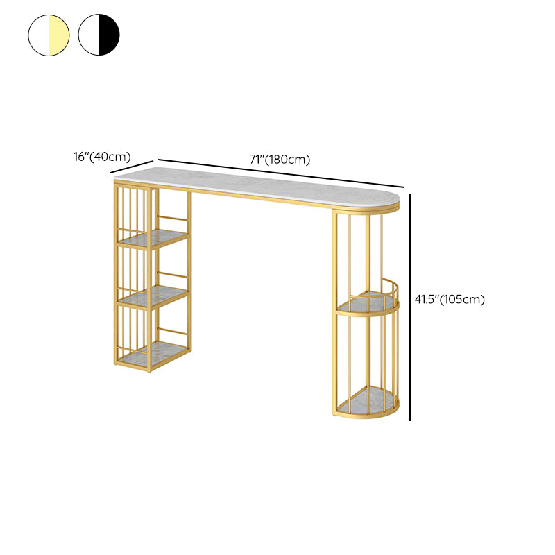 Modern 1/3 Pieces Bar Table Set Stone Counter Table with Stools for Dining Room