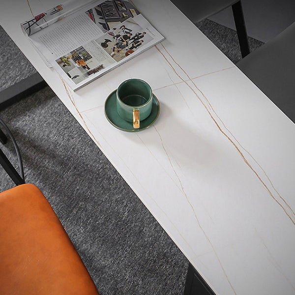 Modern Rectangle Bar Table Set 1/3 Pcs Stone Top Bar Table and Upholstered Stools