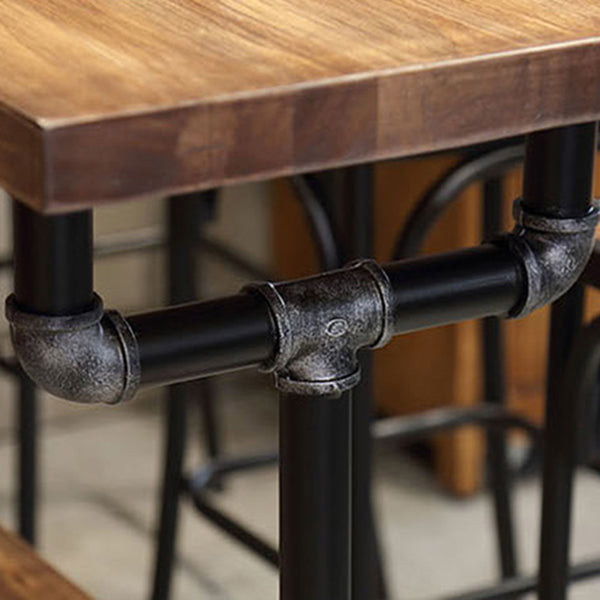 1/3/4/7 Pieces Bar Stool and Table Set Solid Wood Pub Table Set