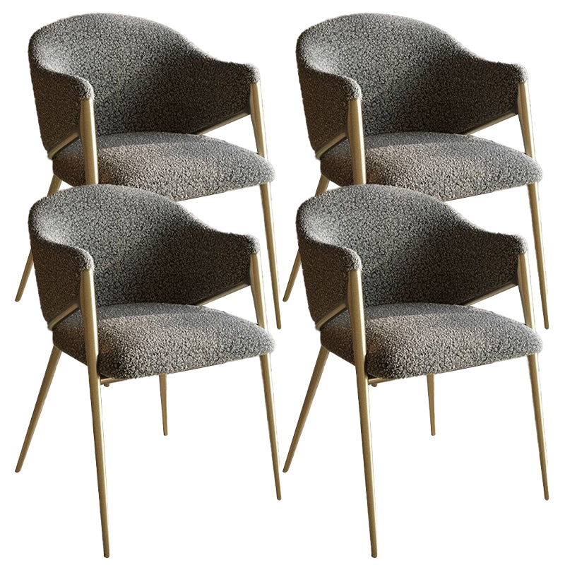 Kitchen Modern Indoor Chair Upholstered Arm Chair with Gold Legs