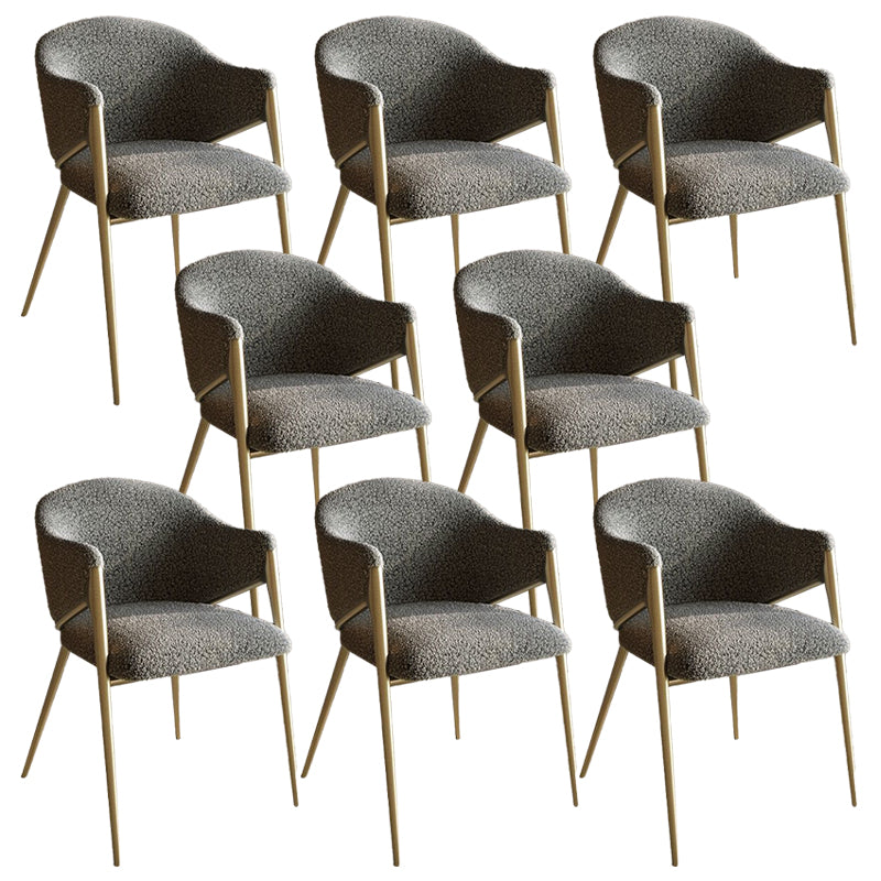 Kitchen Modern Indoor Chair Upholstered Arm Chair with Gold Legs