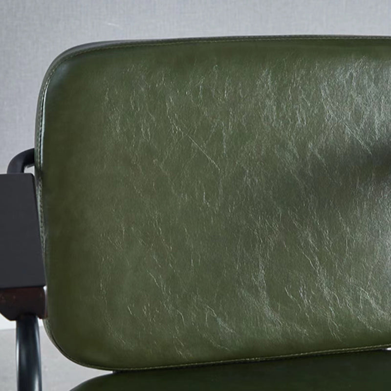 Contemporary Kitchen Dining Chair Upholstered Arm Chair in Black Legs