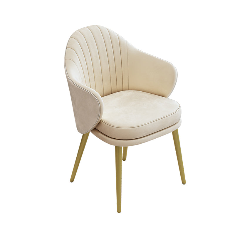 Dining Room Modern Parsons Chair Velvet Upholstered Arm Chair