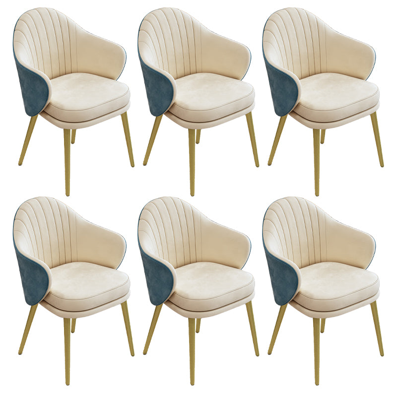 Dining Room Modern Parsons Chair Velvet Upholstered Arm Chair