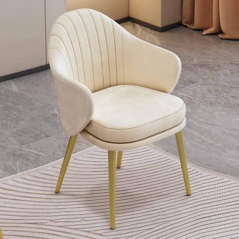 Dining Room Modern Parsons Chair Velvet Upholstered Arm Chair