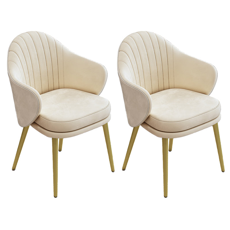 Dining Room Modern Parsons Chair Velvet Upholstered Arm Chair