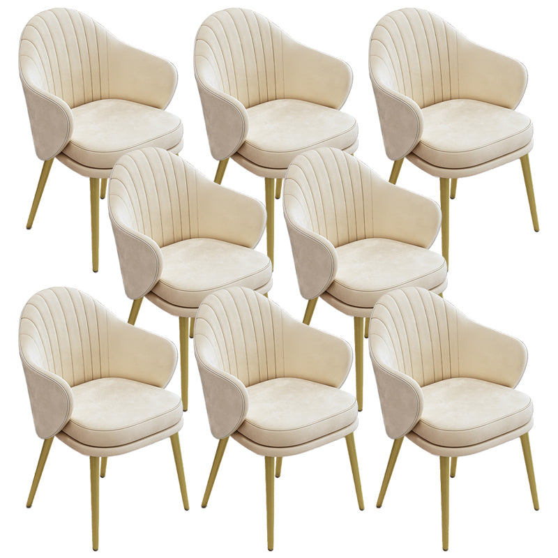 Dining Room Modern Parsons Chair Velvet Upholstered Arm Chair