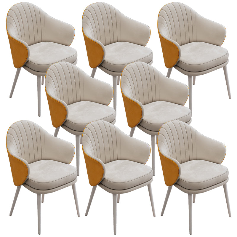 Dining Room Modern Parsons Chair Velvet Upholstered Arm Chair