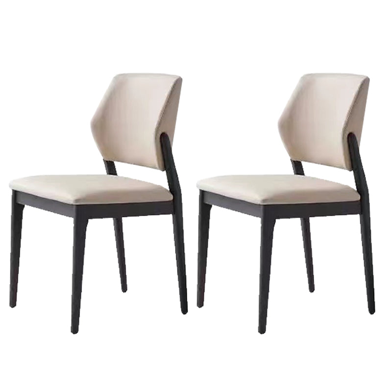 Open Back Dining Side Chair Industrial Solid Wood Dining Chair