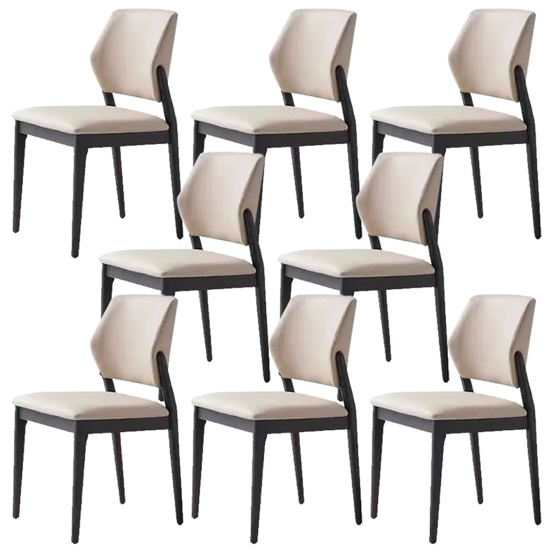 Open Back Dining Side Chair Industrial Solid Wood Dining Chair