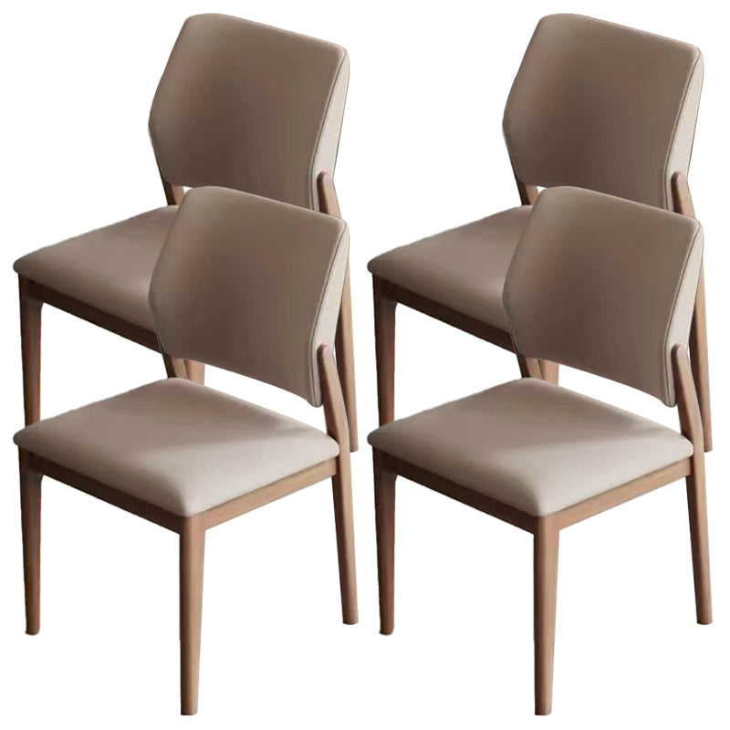 Open Back Dining Side Chair Industrial Solid Wood Dining Chair