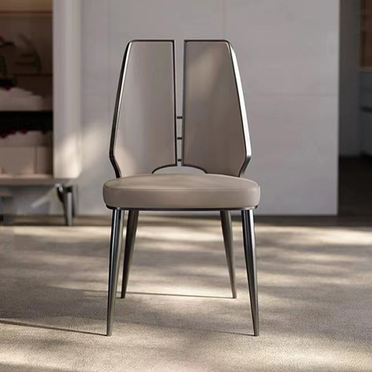 Glam Kitchen Side Chair Dining Room Open Back Dining Armless Chair