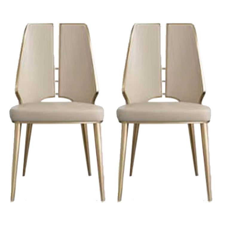 Glam Kitchen Side Chair Dining Room Open Back Dining Armless Chair