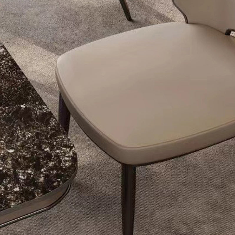 Glam Kitchen Side Chair Dining Room Open Back Dining Armless Chair