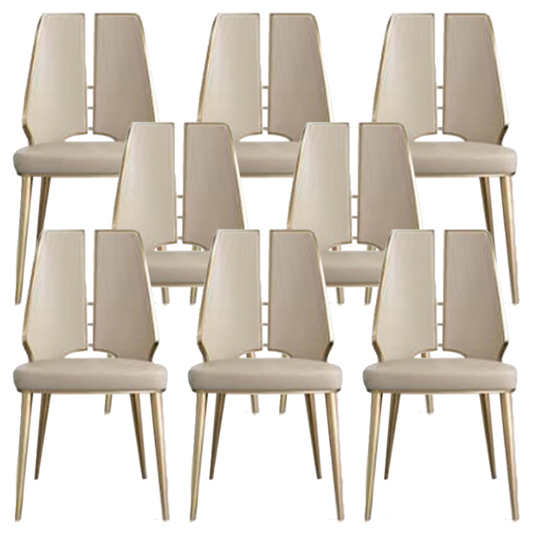 Glam Kitchen Side Chair Dining Room Open Back Dining Armless Chair