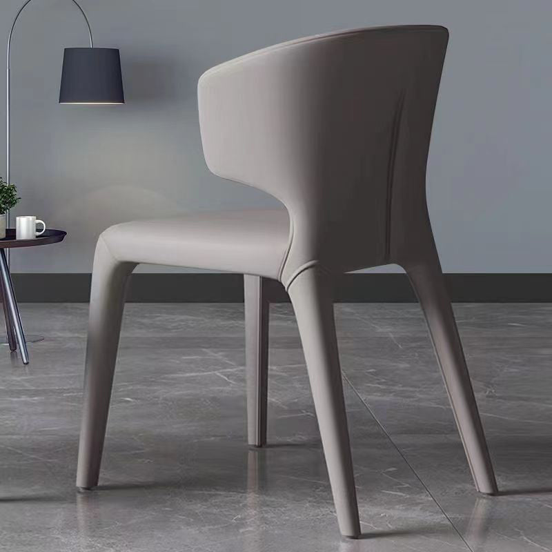 Kitchen Wingback Parsons Chair Faux Leather Dining Room Chair