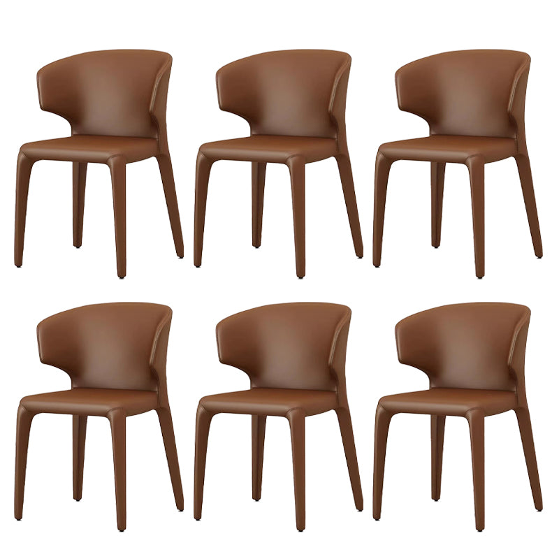 Kitchen Wingback Parsons Chair Faux Leather Dining Room Chair