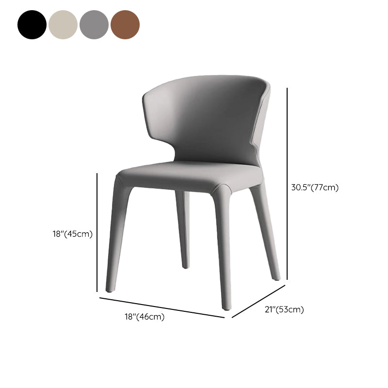 Kitchen Wingback Parsons Chair Faux Leather Dining Room Chair