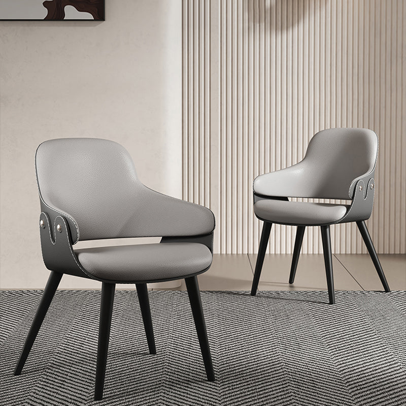 Home Faux Leather Dining Chairs Black Legs Dining Room Chair