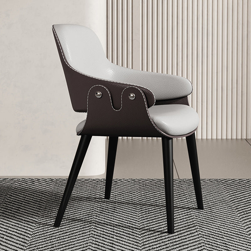 Home Faux Leather Dining Chairs Black Legs Dining Room Chair