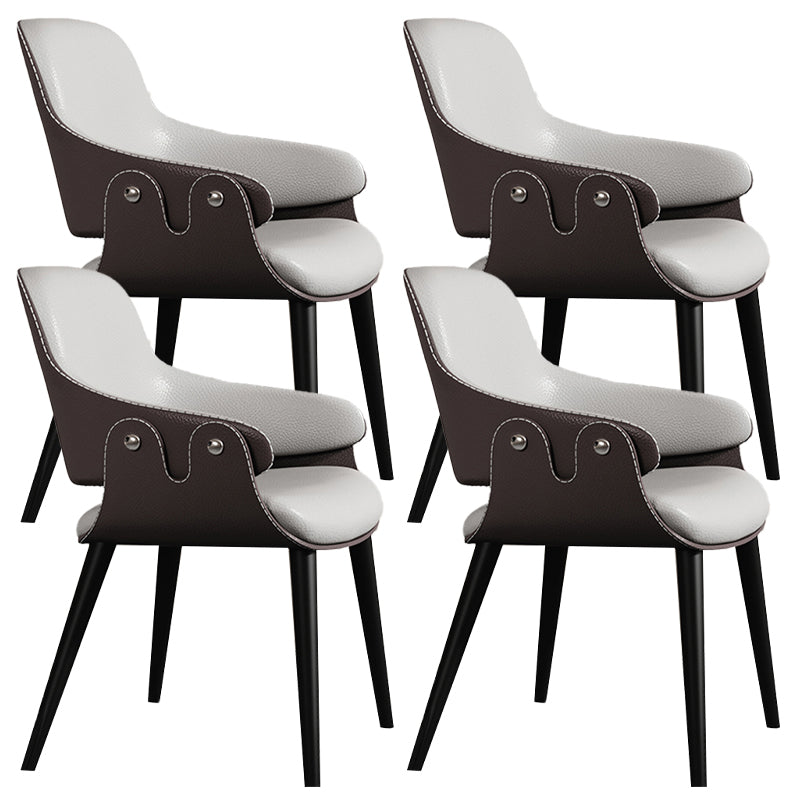 Home Faux Leather Dining Chairs Black Legs Dining Room Chair