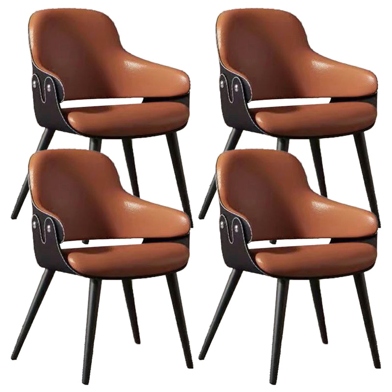 Home Faux Leather Dining Chairs Black Legs Dining Room Chair