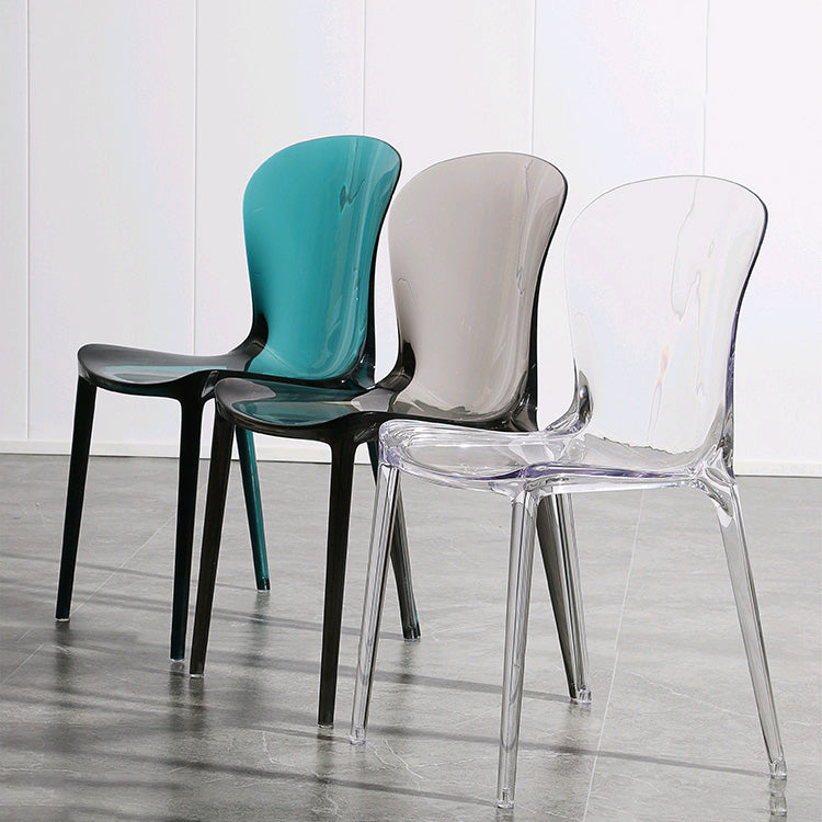 Contemporary Kitchen Dining Side Chair Plastic Parsons Chairs