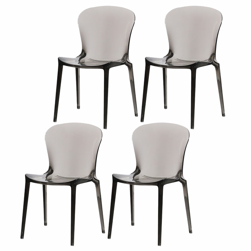 Contemporary Kitchen Dining Side Chair Plastic Parsons Chairs