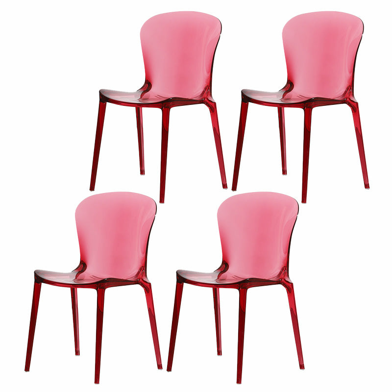 Contemporary Kitchen Dining Side Chair Plastic Parsons Chairs