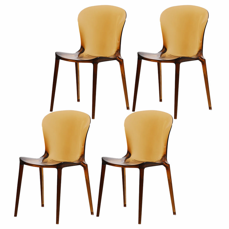 Contemporary Kitchen Dining Side Chair Plastic Parsons Chairs