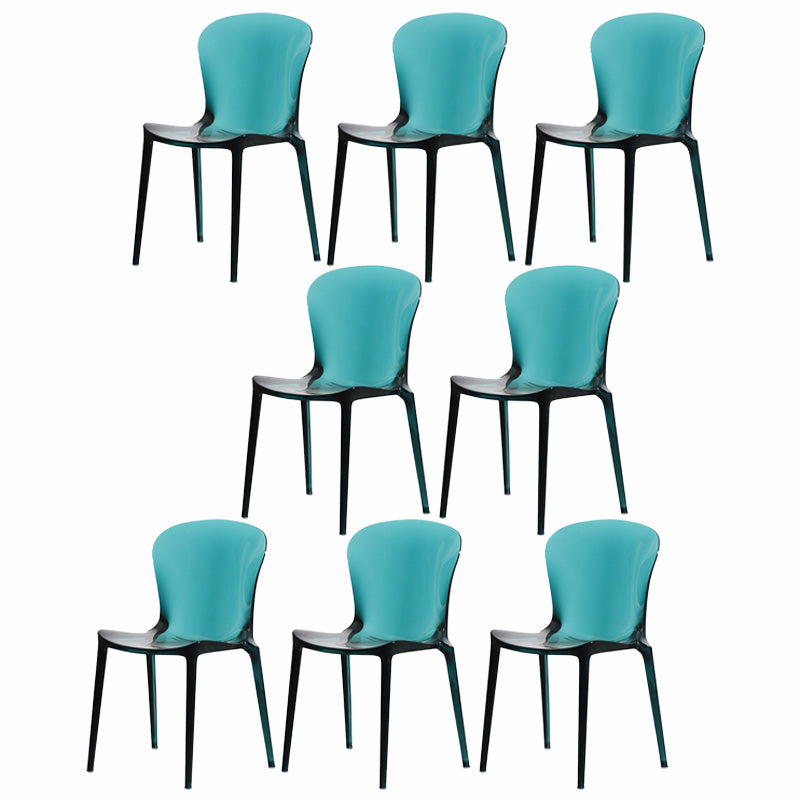 Contemporary Kitchen Dining Side Chair Plastic Parsons Chairs