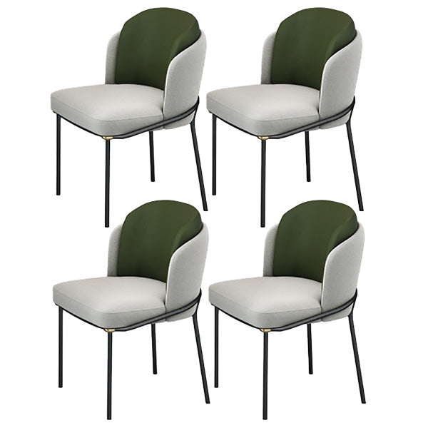 Kitchen Upholstered Side Chair Glam Style Parsons Armless Chair