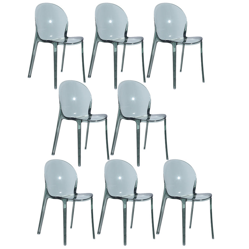Contemporary Kitchen Dining Side Chair Plastic Stack Parsons Chair