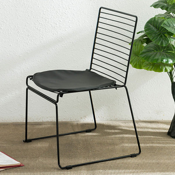 Metal Modern Style Side Chair Ladder Back Chair for Patio Use