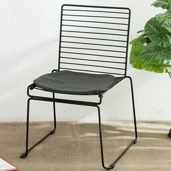 Metal Modern Style Side Chair Ladder Back Chair for Patio Use