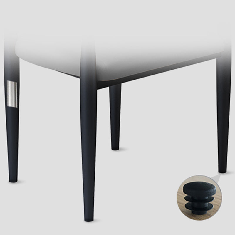 Contemporary Upholstered Arm Chair Home Metal Legs Dining Chair