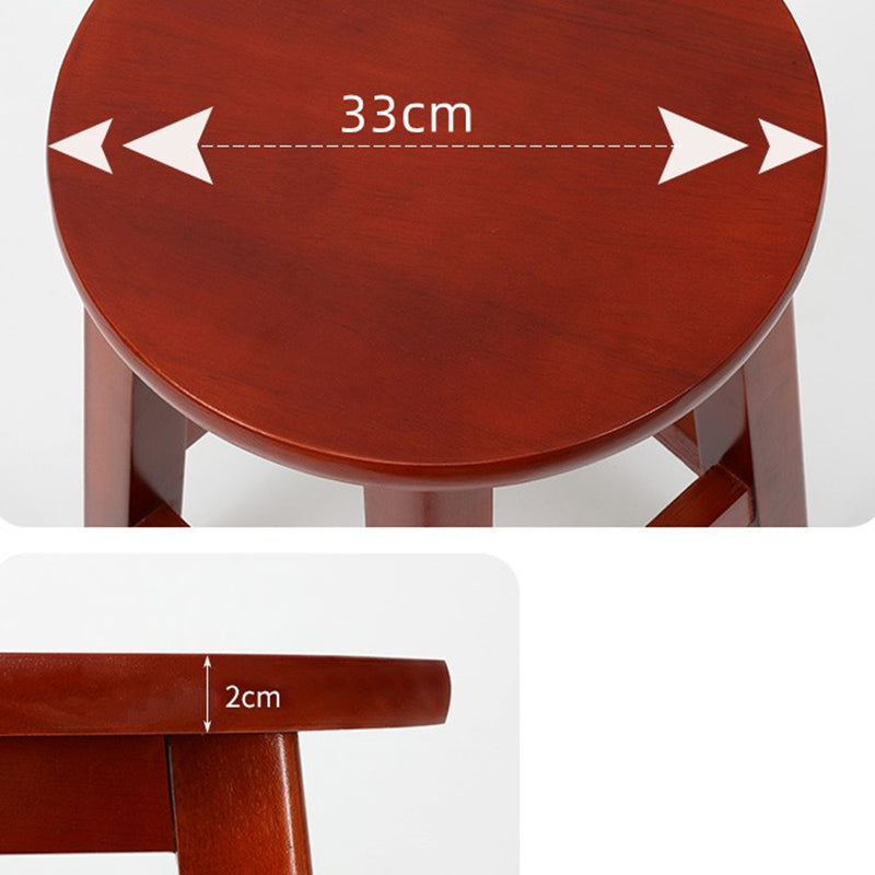 Modern Style Bar Stool Solid Wood Backless Bar Stools for Dining Room