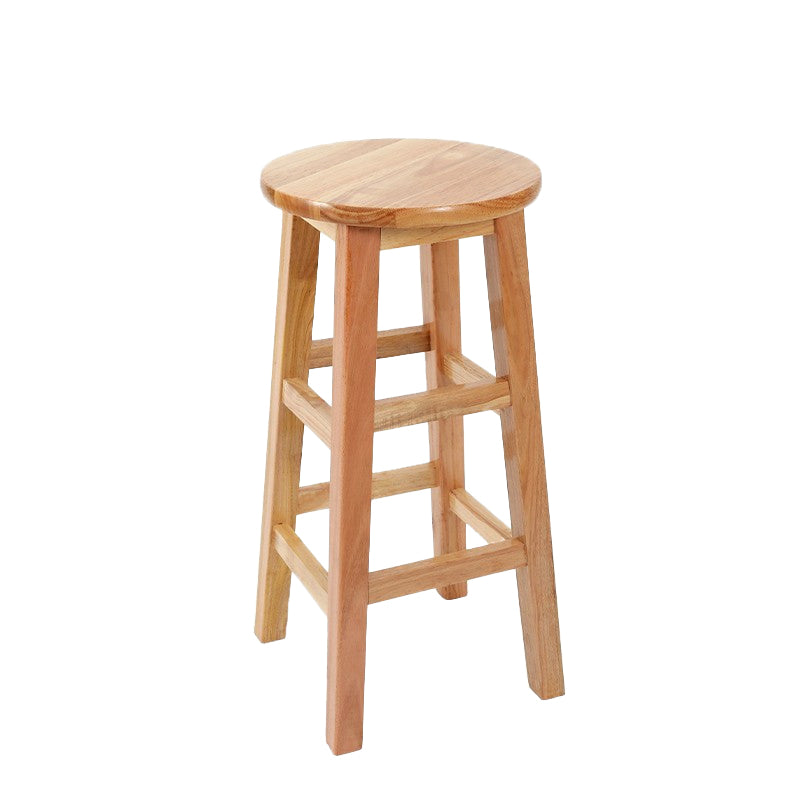 Modern Style Bar Stool Solid Wood Backless Bar Stools for Dining Room